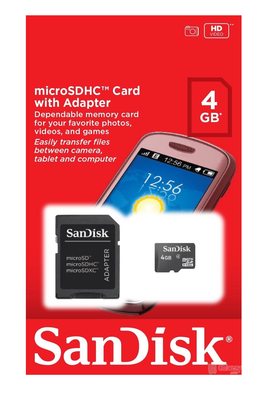 Карта памяти Sandisk MicroSDHC 4 GB