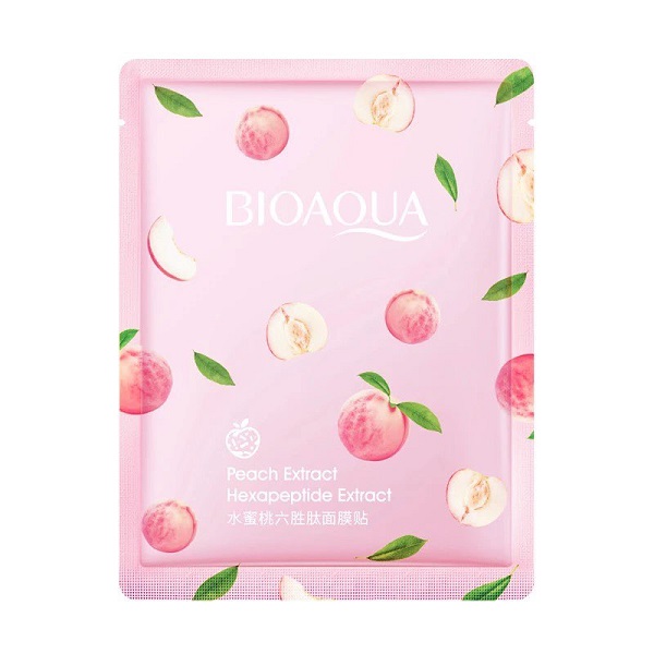 Тканевая маска bioaqua peach extract hexapeptide extract