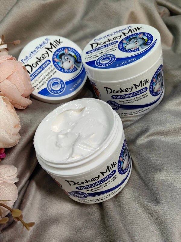 Крем для лица осветляющий с ослиным молоком Wokali Donkey Milk