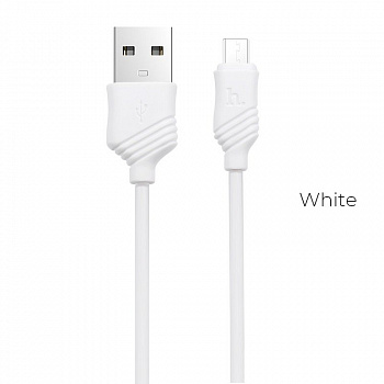 Кабель Hoco X6 Khaki USB - micro USB, 1 м белый