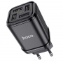 Зарядное устройство HOCO C84A Resolute USB, 3.4A, черный, четыре порта