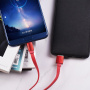 Кабель Borofone BU8 Glory, USB - USB Type-C, 1.2 м, красный
