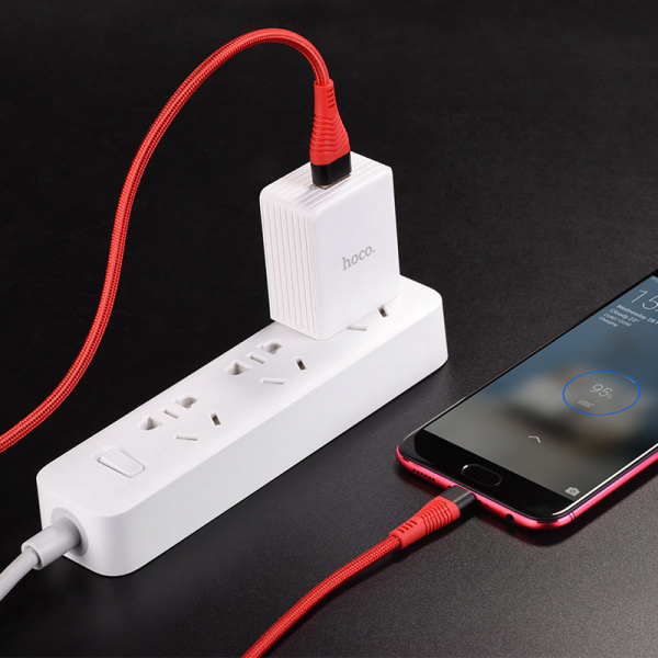 Кабель Hoco U53 4A Flash USB - micro USB, 1.2 м черный