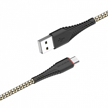 Кабель Borofone BX10 SmartSync USB - micro USB, 1 м черный