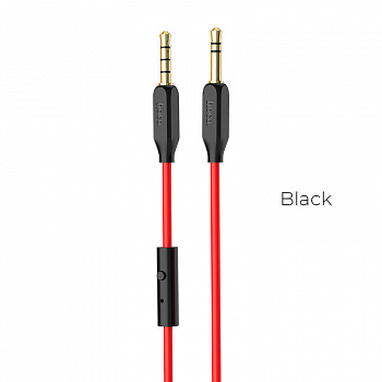 Кабель Hoco UPA12, 3.5 AUX mini jack 3.5 mm, 1 м, черный