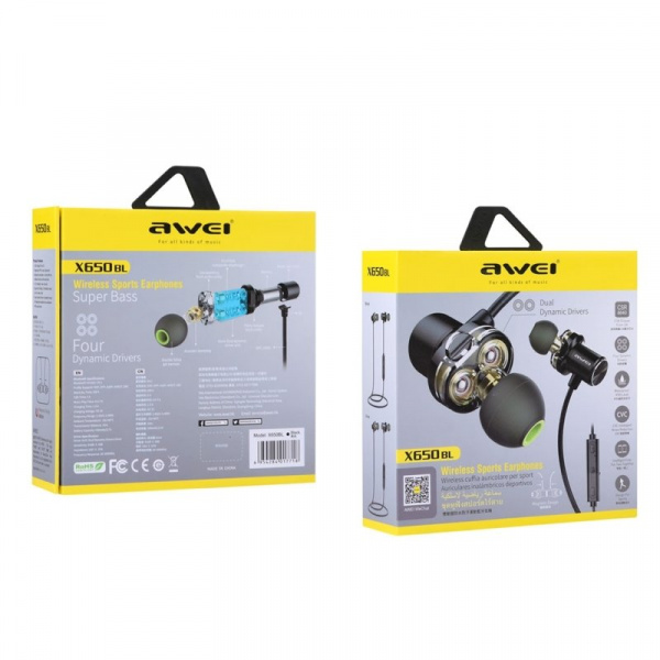 Bluetooth-наушники с микрофоном Awei A660BL (black)