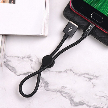 Кабель Hoco X35 Premium USB - micro USB, 0.25 м черный