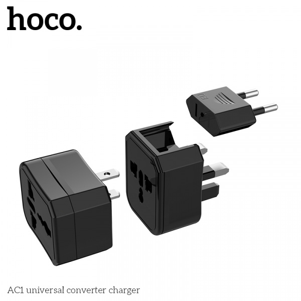 Зарядное устройство HOCO AC1 universal - конвертор, 10A, черный, 3A