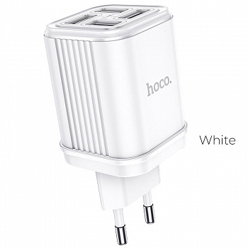 Зарядное устройство HOCO C84A Resolute USB, 3.4A, белый, четыре порта