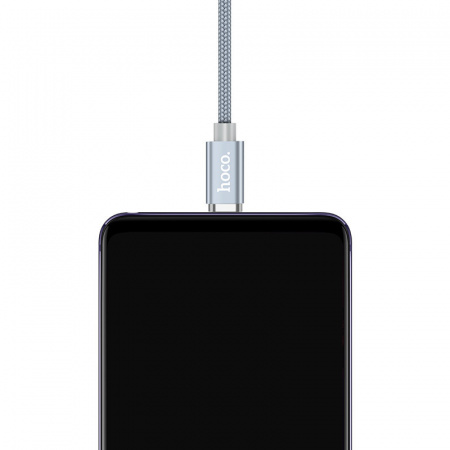 Кабель Hoco U40A USB - micro USB, 1 м серый