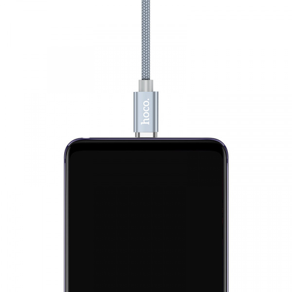 Кабель Hoco U40A USB - micro USB, 1 м серый
