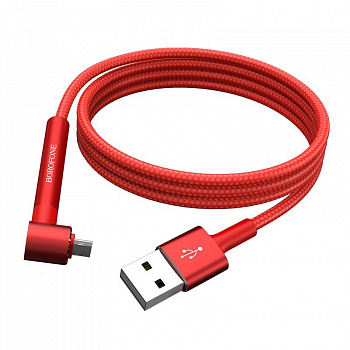 Кабель Borofone BU6 Bracket USB - micro USB, 1.2 м красный