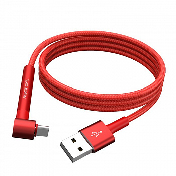 Кабель Borofone BU6, USB - USB Type-C, 1.2 м, красный