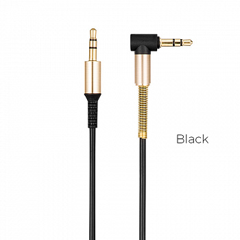 Кабель Hoco UPA02 Spring Audio, 3.5 AUX mini jack 3.5 mm, черный