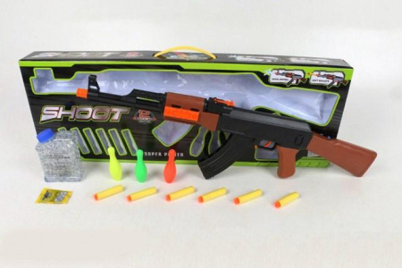 Детский автомат Shoot АК-47  водяные (орбизы) и мягкие пули