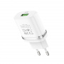 Зарядное устройство HOCO C12Q Smart, 3A, белый, 18W