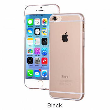 Чехол HOCO TPU Light Series для iPhone 6+/6s+, черный прозрачный, 0,6 мм