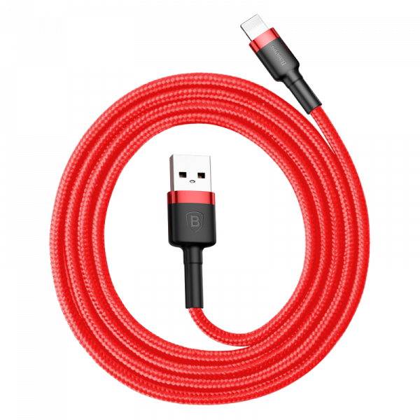 Кабель Baseus cafule, lightning, 1 м, золотой