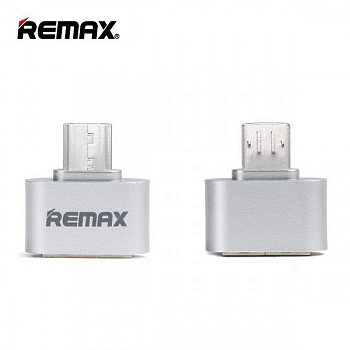 Переходник Remax RA-OTG, USB - Micro USB, серебристый