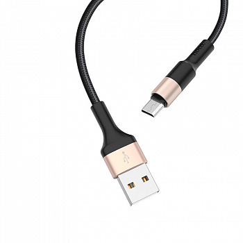 Кабель Hoco X26 Xpress USB - micro USB, 1 м черно-желтый