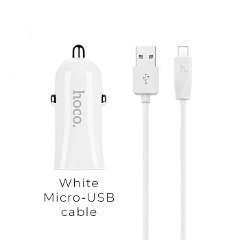 Автомобильное зарядное устройство Hoco Z12 Elite, Micro USB
