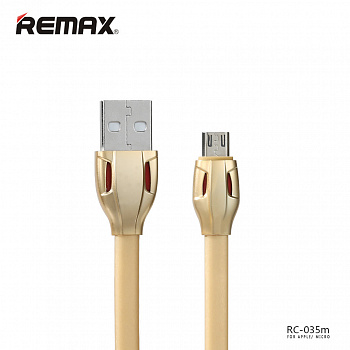 Кабель Remax Laser RC-035m USB - micro USB, золотой