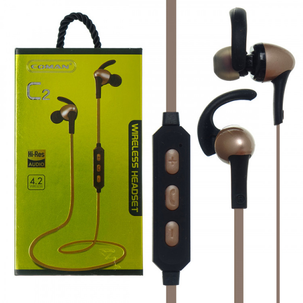 Bluetooth наушники Coman C2 Gold