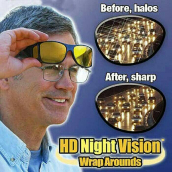 Антибликовые очки водителей для дневного и вечернего вождения HD Vision WrapArounds