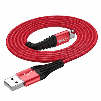 Кабель Hoco X38, USB - USB Type-C, 1 м, красный