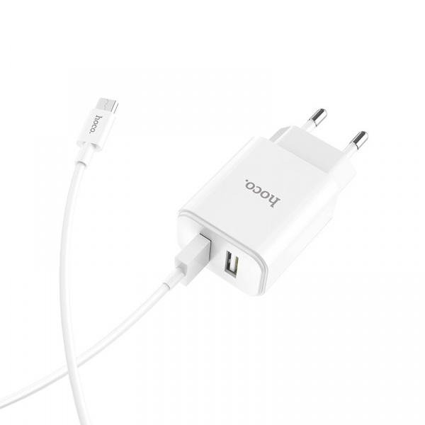 Комплект зарядки Micro USB Hoco C62А, 2 USB, 2.1А