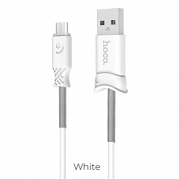 Кабель Hoco X24 Pisces USB - micro USB, 1 м белый