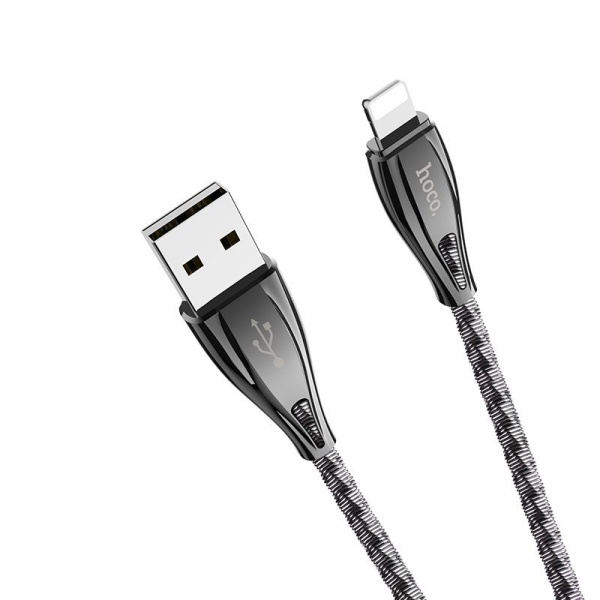 Кабель Hoco U56, lightning, 1.2 м, серый