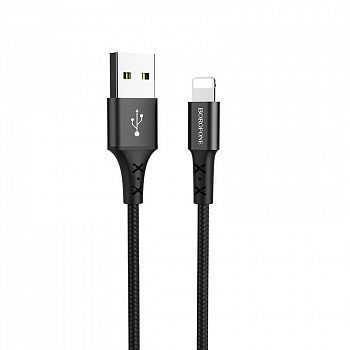 Кабель Borofone BX20 Enjoy, lightning, 1 м, черный