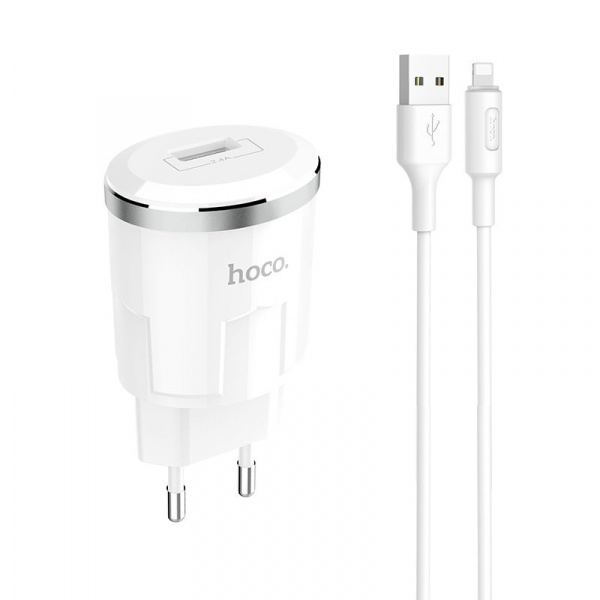 Комплект зарядки для Apple Hoco C37A, 1 USB, 2.4А