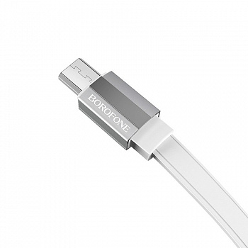 Кабель Borofone BU8 Glory USB - micro USB, 1.2 м белый