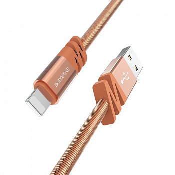 Кабель Borofone BX6 JoyCord, lightning, 1 м, розовый