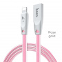 Кабель Hoco U9 Zinc Alloy, lightning, 1.2 м, розово-золотой