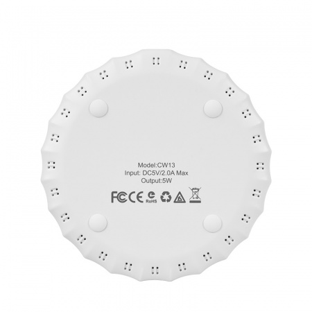 Беспроводное зарядное устройство HOCO CW13 Sensible, 2A, 5W, белый