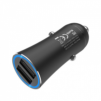 Автомобильное зарядное устройство Hoco Z30A, черный