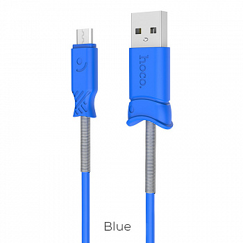 Кабель Hoco X24 Pisces USB - micro USB, 1 м синий