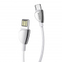 Кабель Hoco U62, USB - USB Type-C, 1.2 м, cеребристый