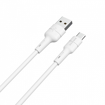 Кабель Borofone BX15 SoftJet USB - micro USB, 1 м белый