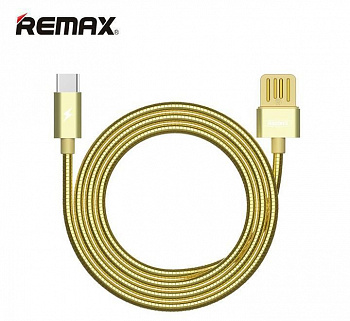 Кабель Remax Tinned RC-080a, USB - USB Type-C, золотой