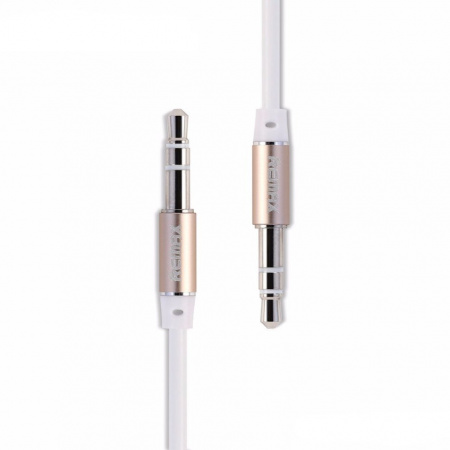 Кабель Remax L200 1m, 3.5 AUX mini jack 3.5 mm, белый 1 м