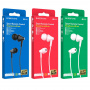 Проводные наушники BOROFONE BM49 Player, Jack 3.5mm, 1.2 м, розовый, контроллер с микрофоном