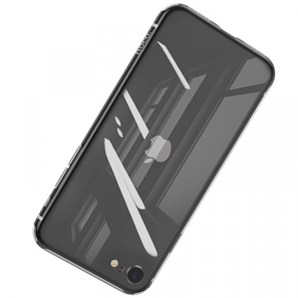 Чехол HOCO TPU Light Series для iPhone 7 черный прозрачный, 0,7 мм