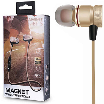 Bluetooth наушники Coman BT-5 Gold