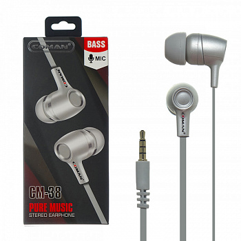 Наушники-вкладыши Coman CM-38 Silver