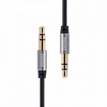 Кабель Remax L200 1m, 3.5 AUX mini jack 3.5 mm, чёрный 1 м
