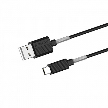 Кабель Borofone BX11 uJet, USB - USB Type-C, 1 м, черный
